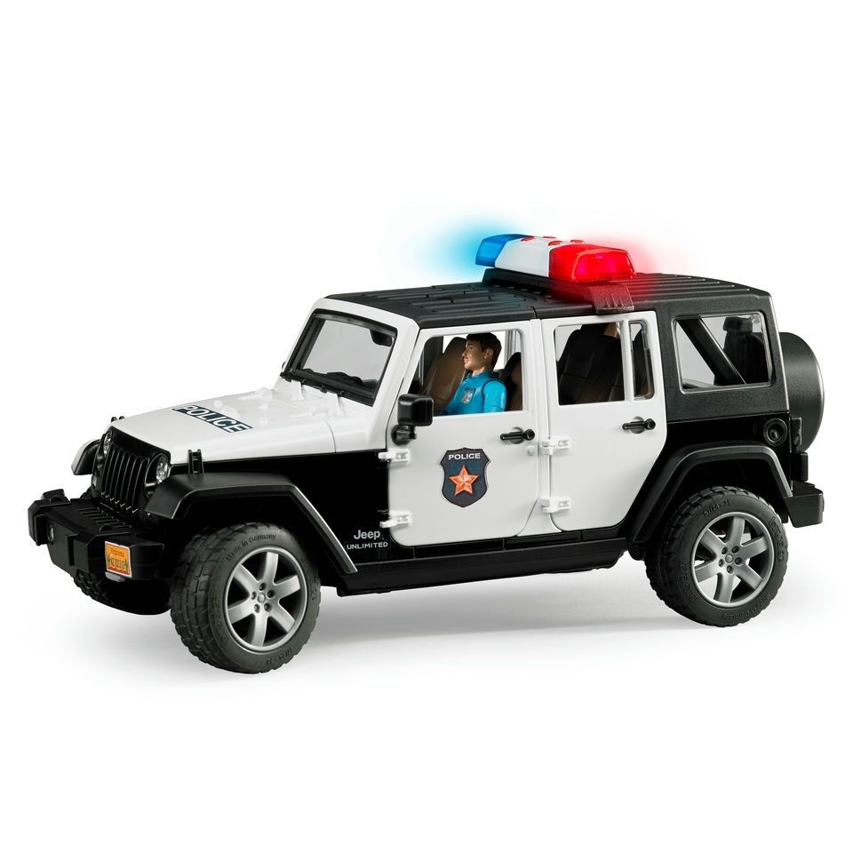 Carro de polícia JEEP Wrangler com policial - Bruder 02526