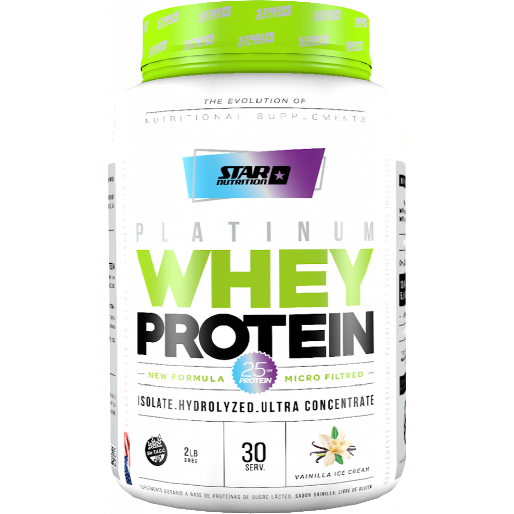 Proteina Star nutrition Platinum whey protein vainilla x 2 lbs
