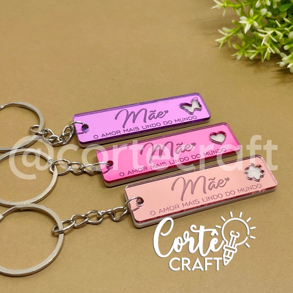 Chaveiro Dia das Mães - 10 und - Cortê Craft Brasil