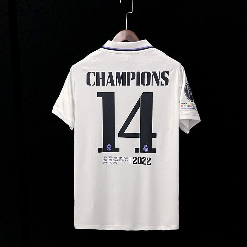 Camisa Real Madrid l 21/22 Versão Jogador Final Da Champions