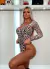 Body Madame - Manga Longa com Aro Detalhes em Preto - Oncinha - Soe Le Marché