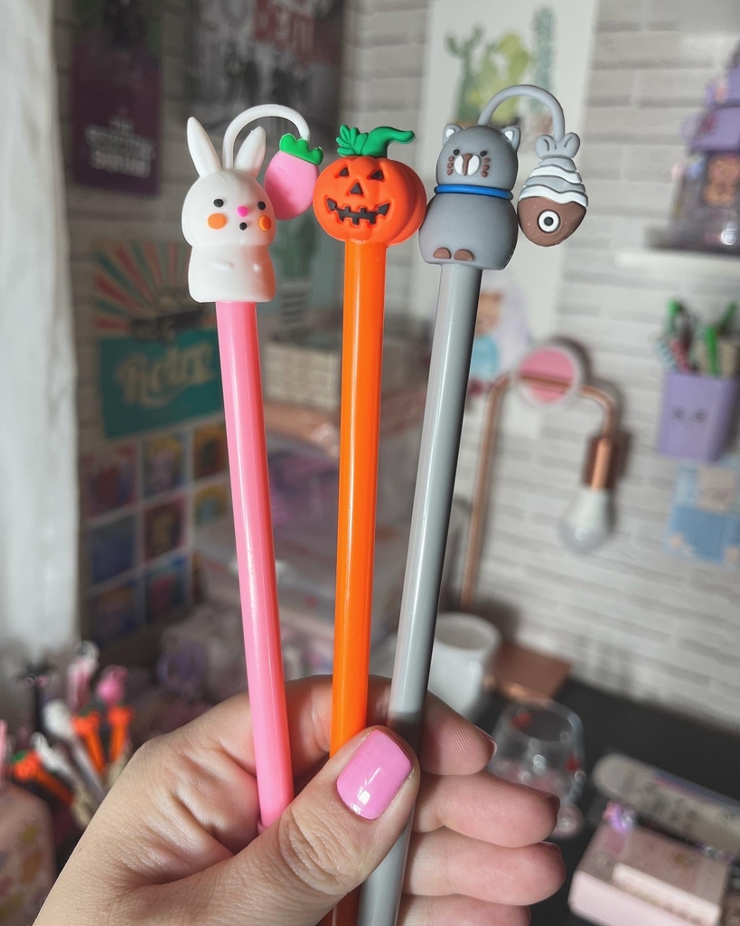 Caneta menina fofa - Comprar em Papelaria Mundo Kawaii