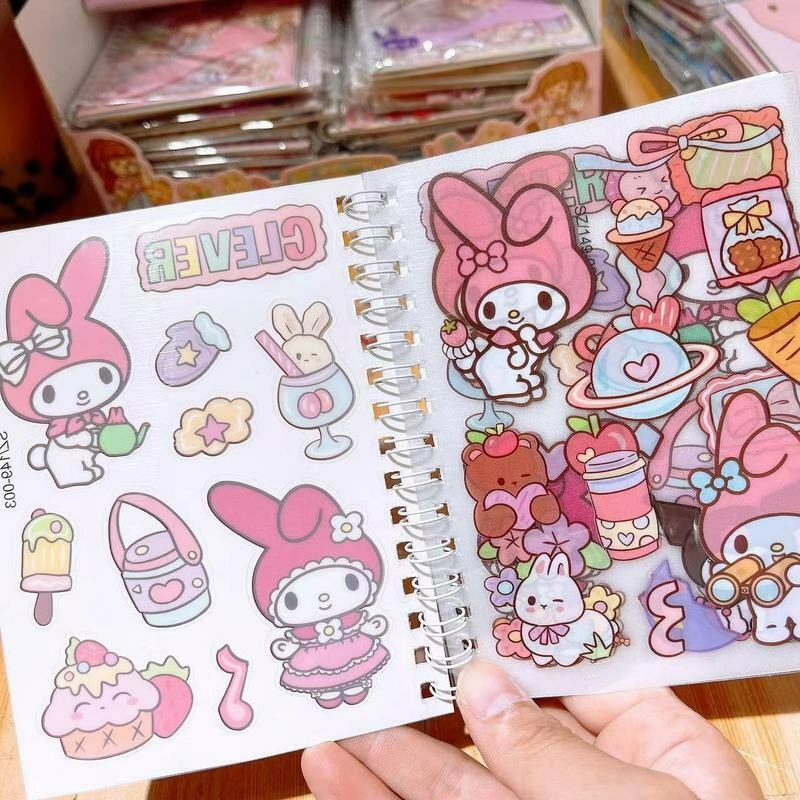 Caderno de adesivos fofos Sanrio personagens