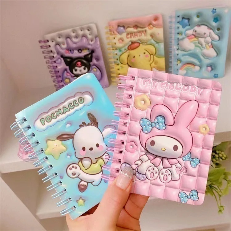 Caderno de adesivos fofos Sanrio personagens