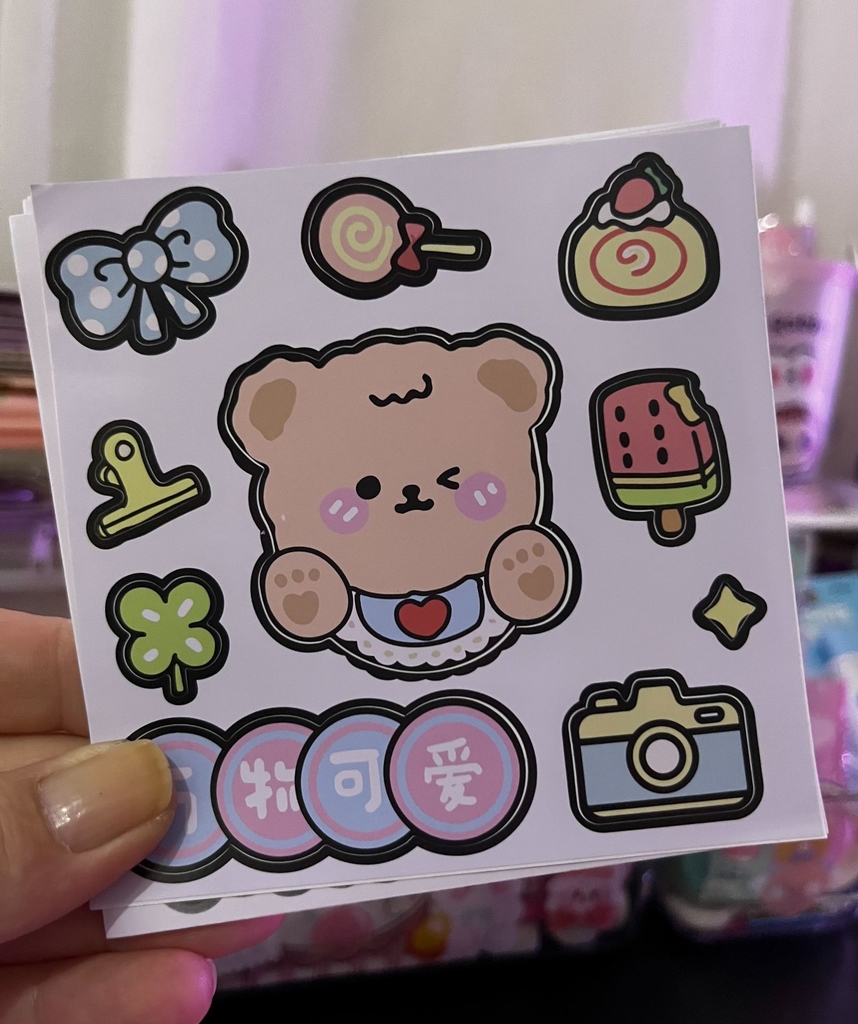 Cartela de Adesivos Personagens Hello Kitty