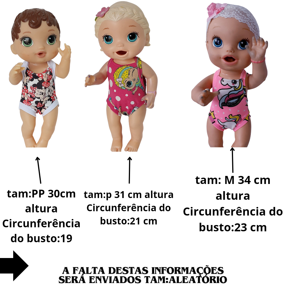 Roupinhas De Boneca Baby Alive - Kit Com 5 Vestidos