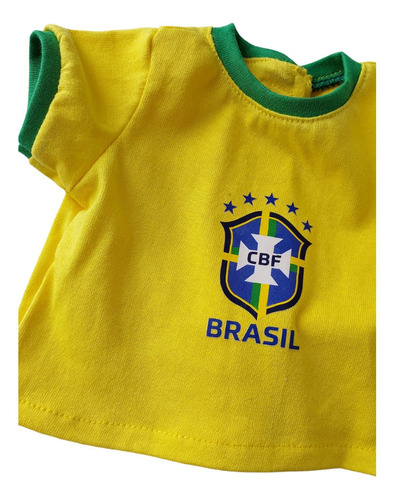 Roupa Boneca Bebê Reborn Uniforme Da Copa Pronta Entrega