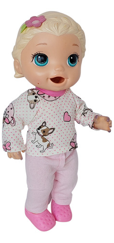 Vestido baby alive roupa de boneca baby alive Pink Floral