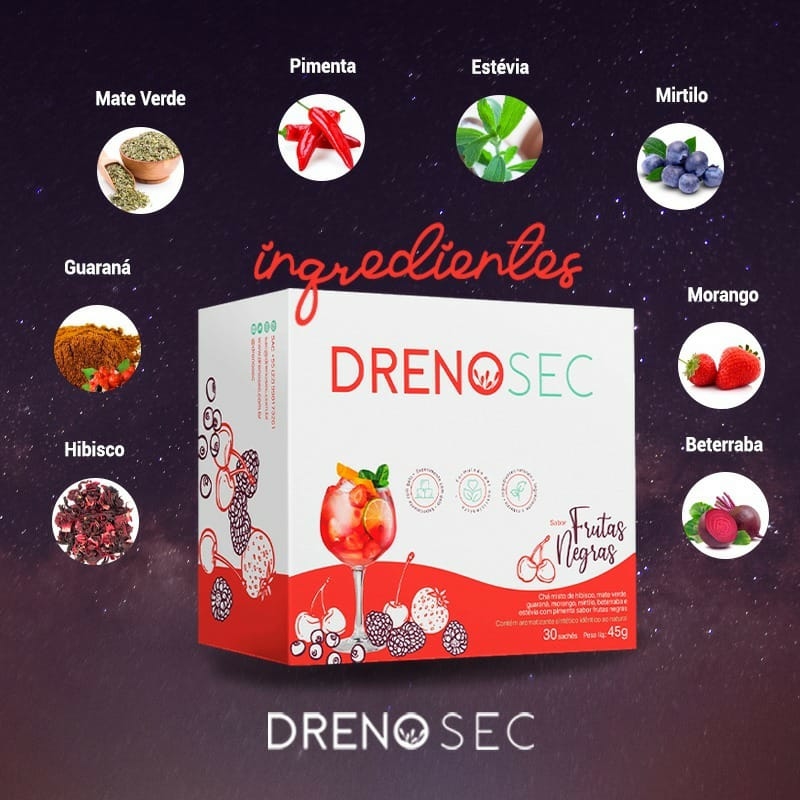 Chá Para Retenção De Liquido, Emagrecedor, Perda de peso - Drenosec