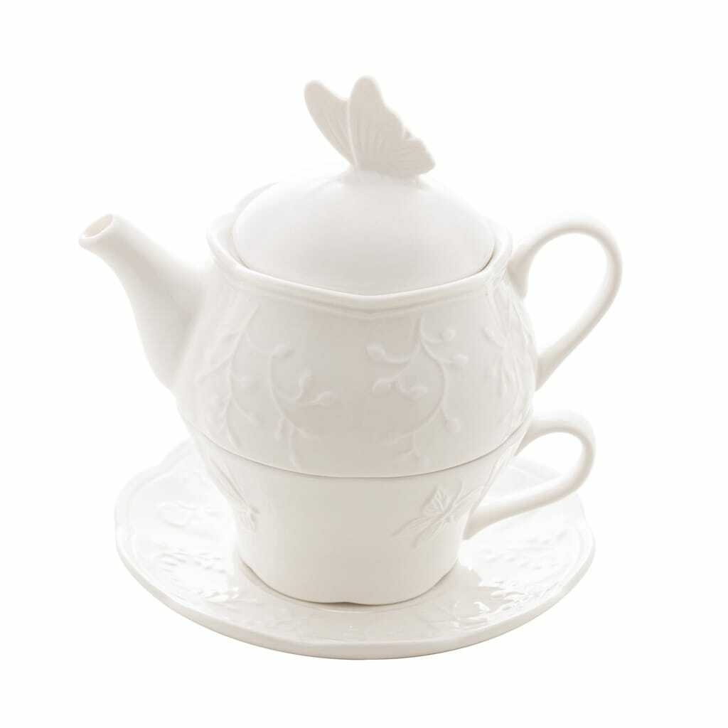PORCELANA REAL. Elegante jogo de chá/café em porcelana