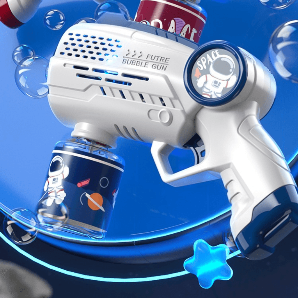 Astronaut Bubble Machine para crianças, Bubble Gun, lançador de