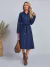 Vestido camisero manga larga de jean elastizado ELIMA K190 - tienda online