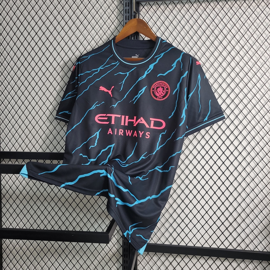 Camisa Manchester City 22/23 Versão Torcedor Pré-Jogo - Azul