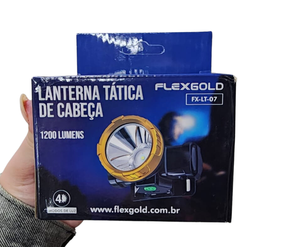 Lanterna Tática de Cabeça 1200 Lumens