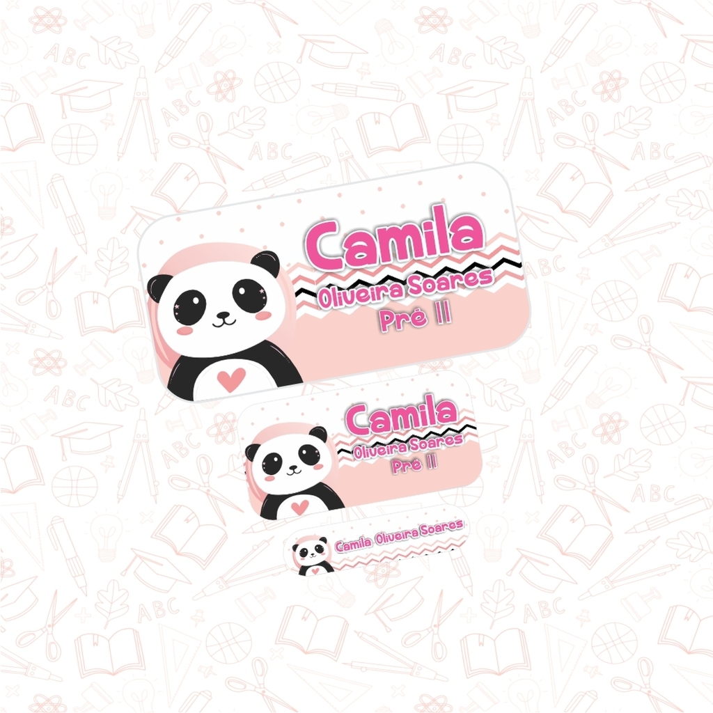 Kit Escolar Personalizado Panda