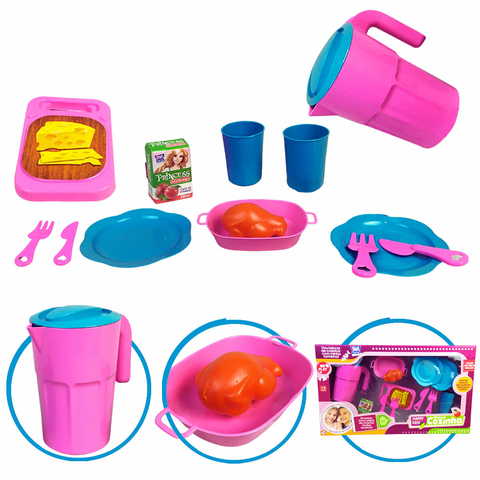 Kit Cozinha Infantil Jogo De Chá Rosa Menina 22 Acessórios - Zuca Toys -  Jogo de Chá Infantil - Magazine Luiza