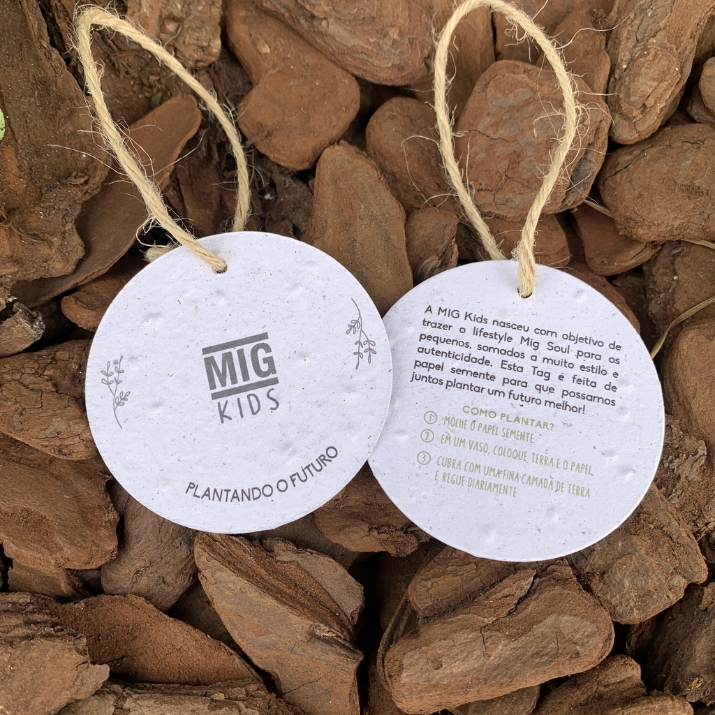 Papel plantável biodegradável com sementes 6cm redondo