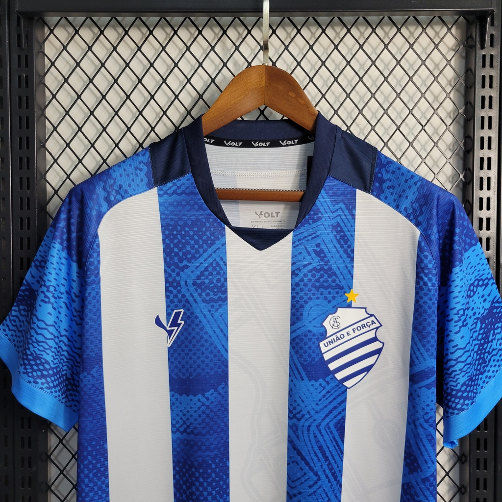 Camisa Feminina Jogo 1 CSA Azul e Branca 2023 Volt