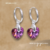 Aros argollas corazón cristal - comprar online