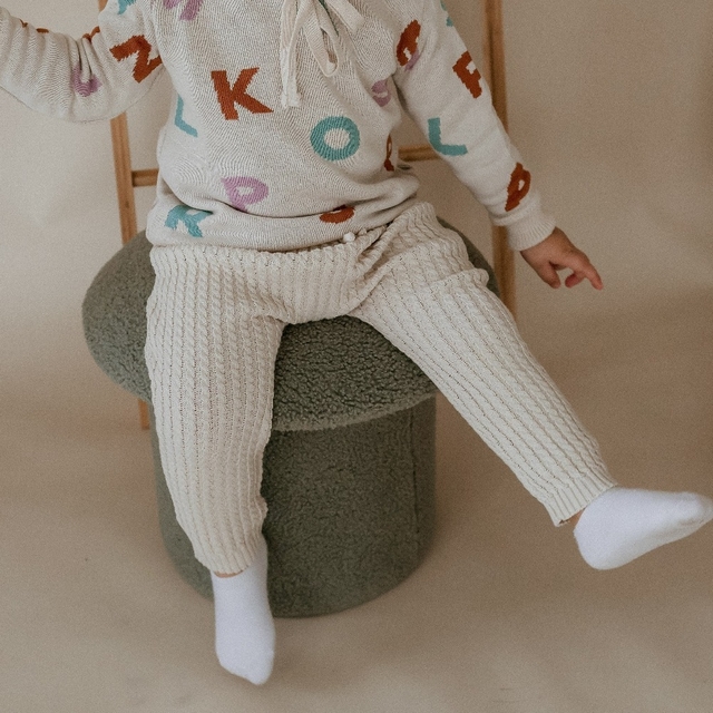 Calça Tranças Tricot bebê e infantil - Vanilla