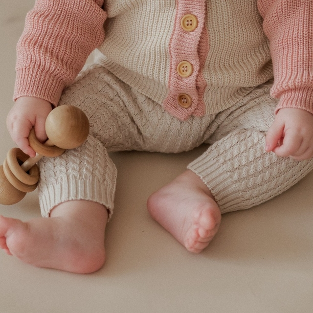 Calça Tranças Tricot bebê e infantil - Vanilla
