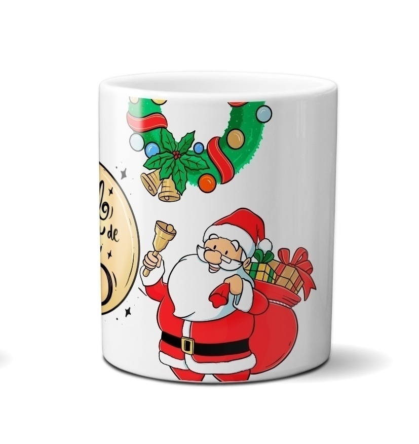 Caneca Feliz Natal Ho-Ho-Ho Repleto De Ha-Ha-Ha Presente - Minha Caneca