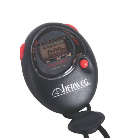 Cronômetro 8906 Grande Timer Cordão Digital Preto Herweg no Shoptime