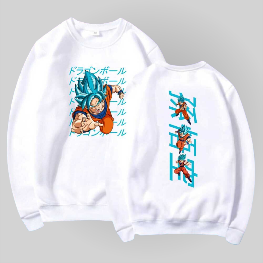 Blusa De Moletom Dragon Ball Goku Super Saiyajin Blue Anime Desenho -  Estampado