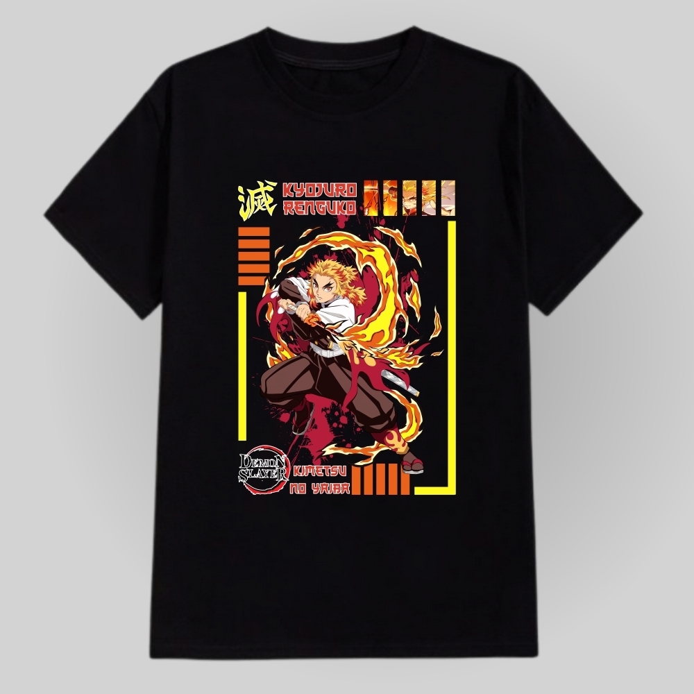 Camiseta Demon Slayer Rengoku Anime Desenho Envio Rápido Top