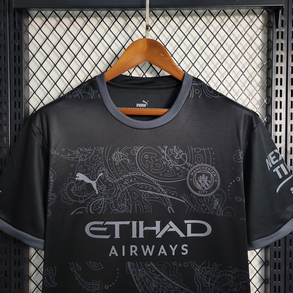 Camisa Manchester City 23/24 AWAY Jogador Masculina, Branco, PUMA