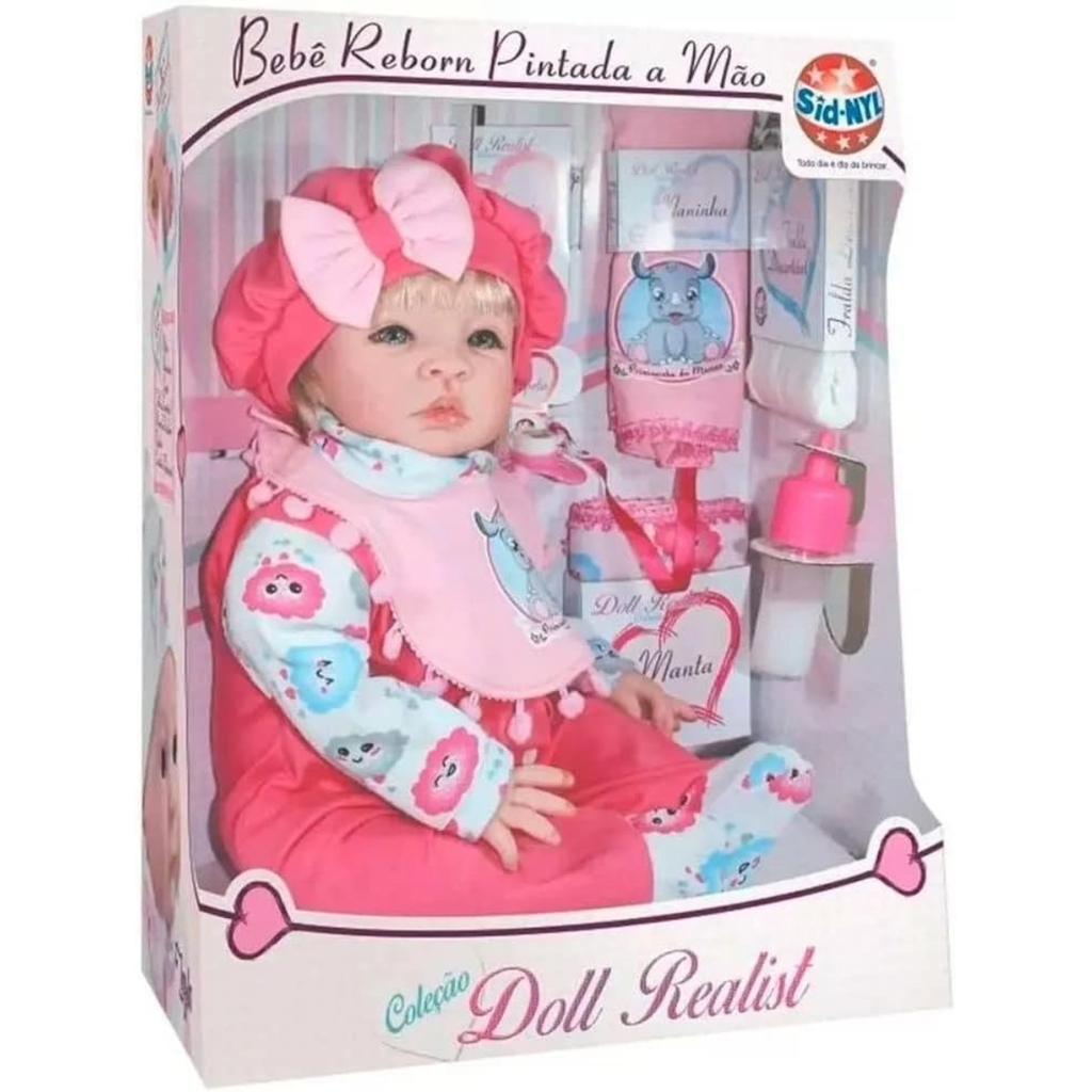 Boneca Doll Realista Bebe Tipo Reborn C/ Acessórios Brianna