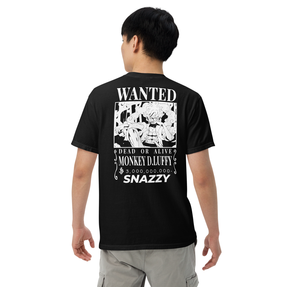 CAMISETA 100% ALGODÃO - WANTED LUFFY GEAR 5