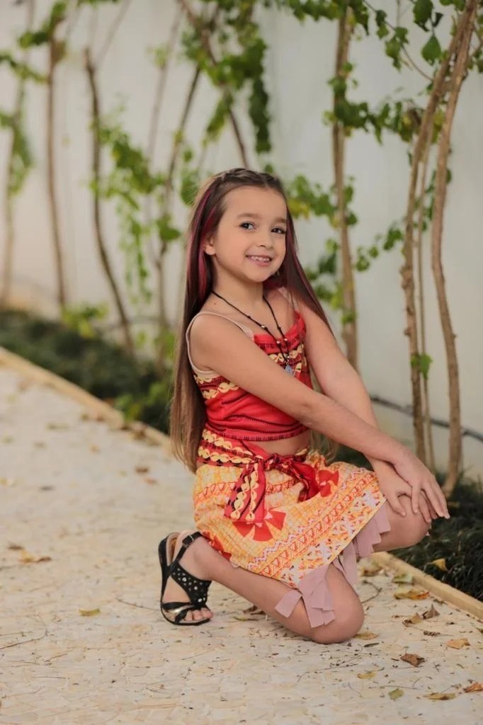 Roupa Infantil Fantasia Aniversário Moana