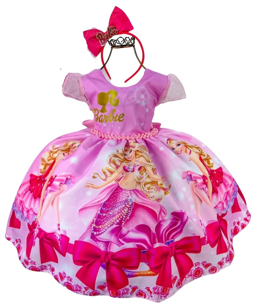 Vestido Barbie Sereia