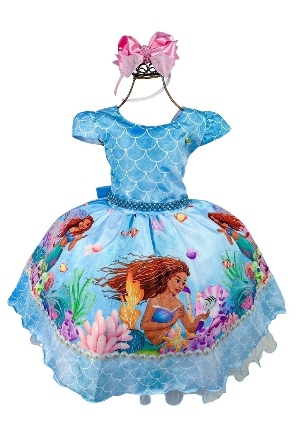 Conjunto Tutu da Pequena Sereia - Roupa de Festa