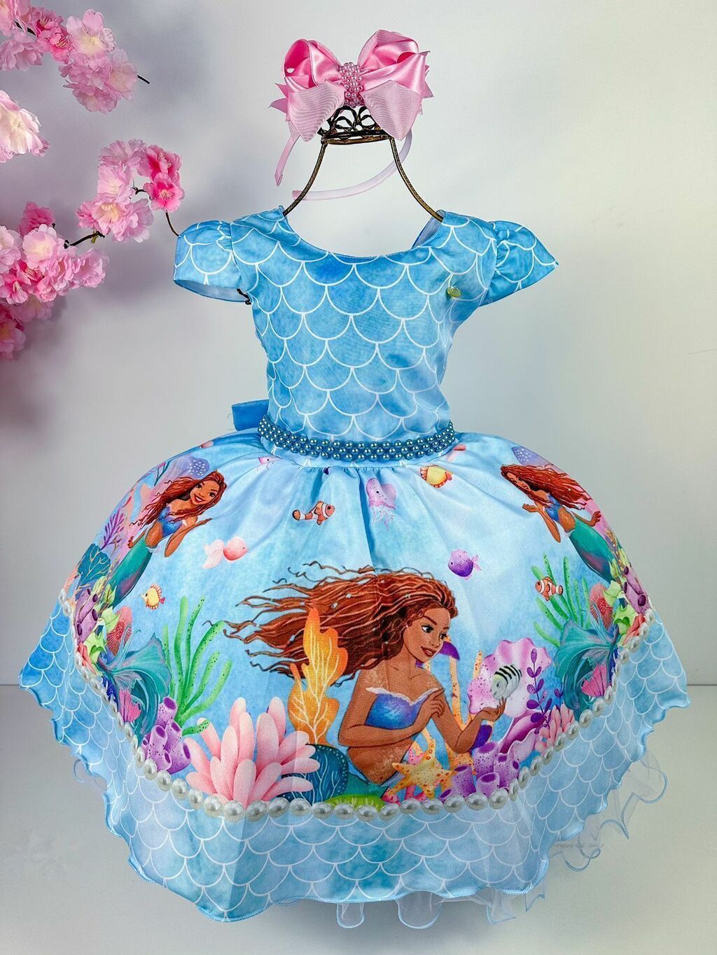 Vestido Fundo do Mar, Pequena Sereia, Vestido Ariel