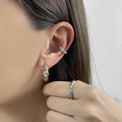 Piercing Torcido Banho Ródio - Bruna Moreschi Semijoias