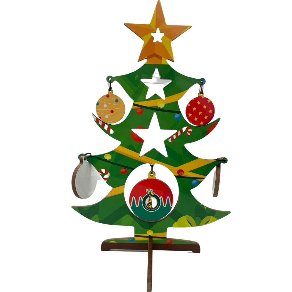 moldura de natal png com folha verde e bolas de decoração