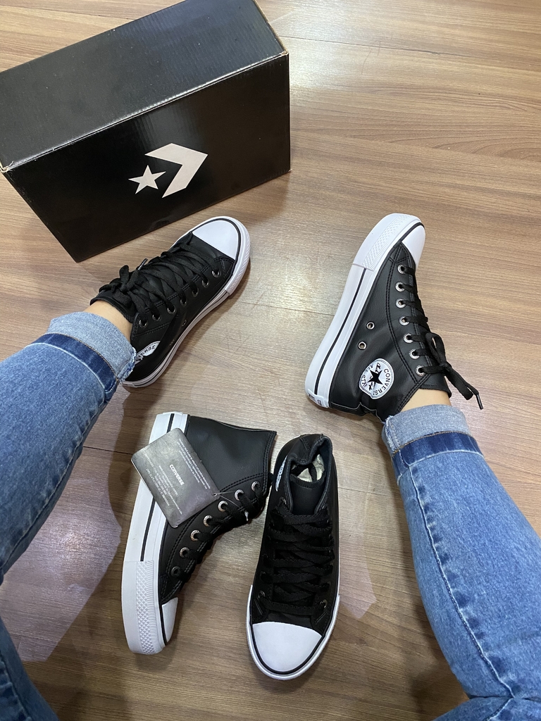 TENIS ALL STAR CHUCK TAYLOR PLATAFORMA PRETO