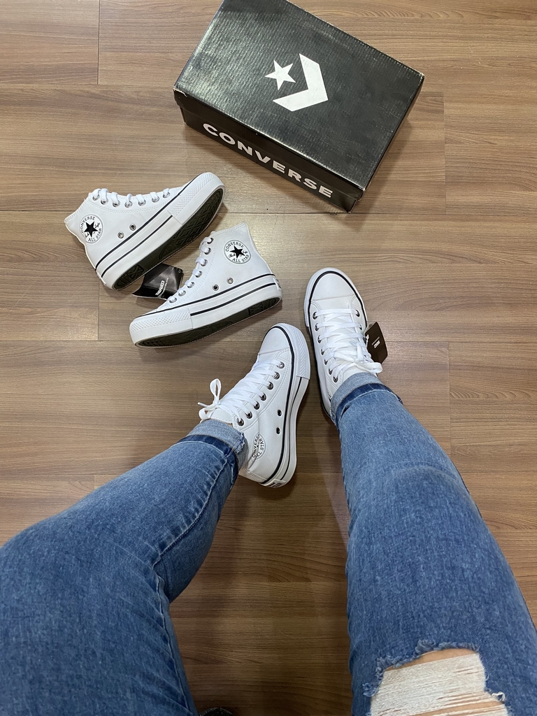 TENIS ALL STAR CHUCK TAYLOR PLATAFORMA PRETO