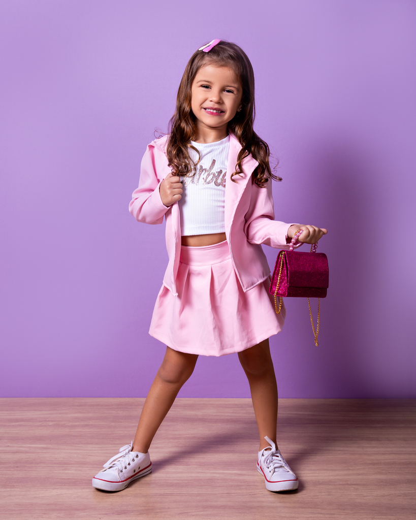 Conjunto Barbie Rosa Infantil - Lojinha da Vivi - Roupas, Calçados