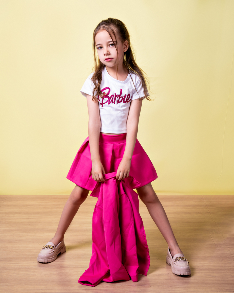 Conjunto Barbie Rosa Infantil - Lojinha da Vivi - Roupas, Calçados