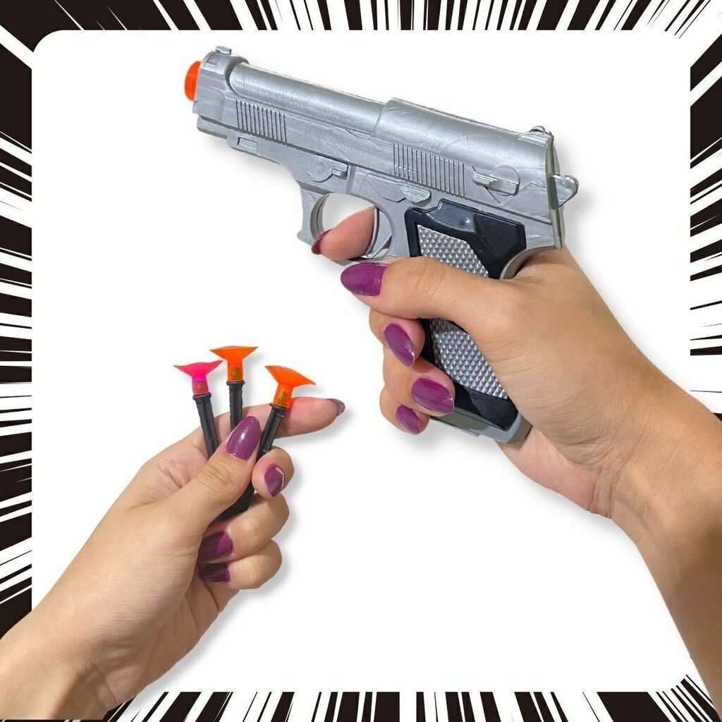 Pistola Nerf Lança Dardos Kit Arminha De Brinquedo Policia