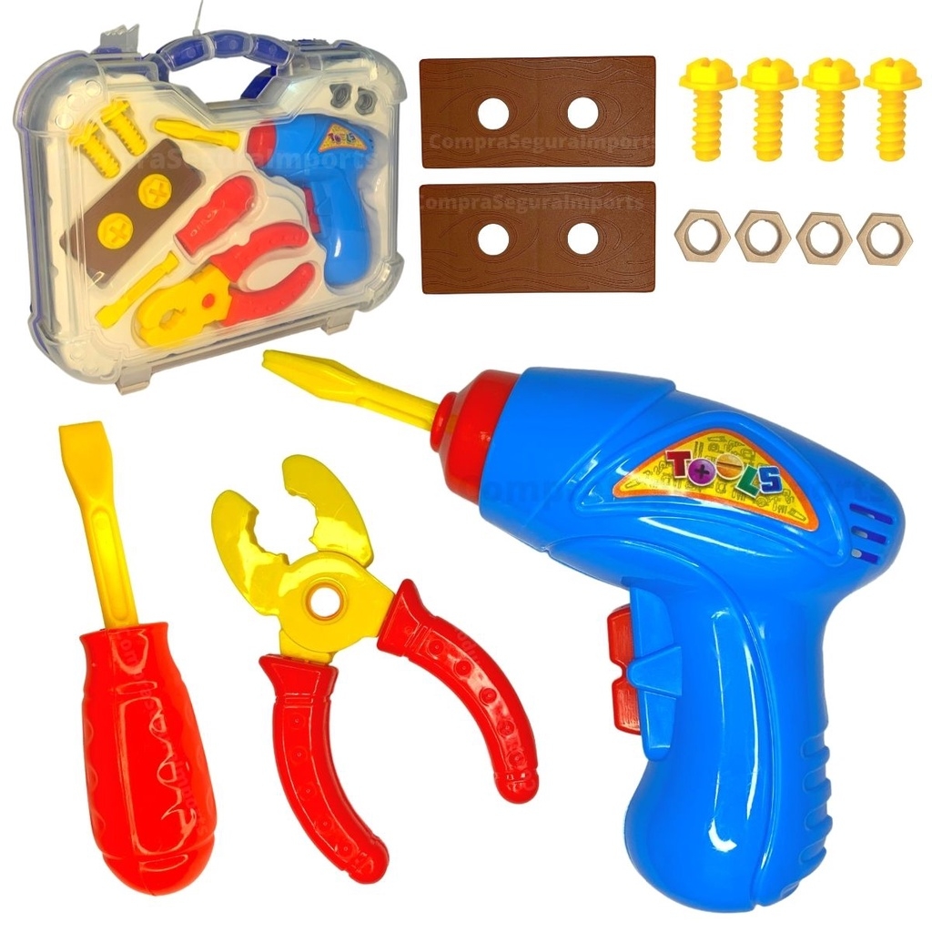 Mini Jogo De Ferramentas Infantil Mecânico Kit Ferramentas Com Carrinho