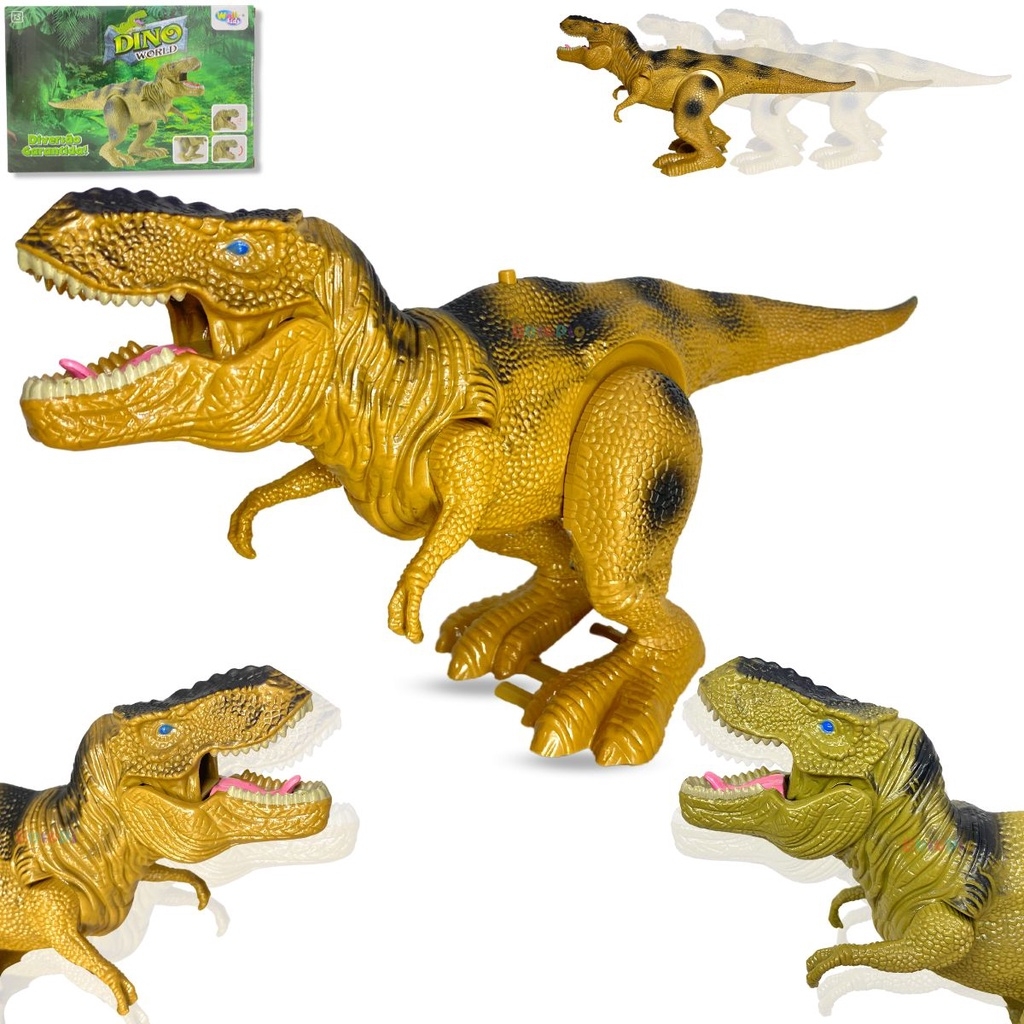 Boneco Dinossauro Tirano Rex World Grande Brinquedo com Som Menino