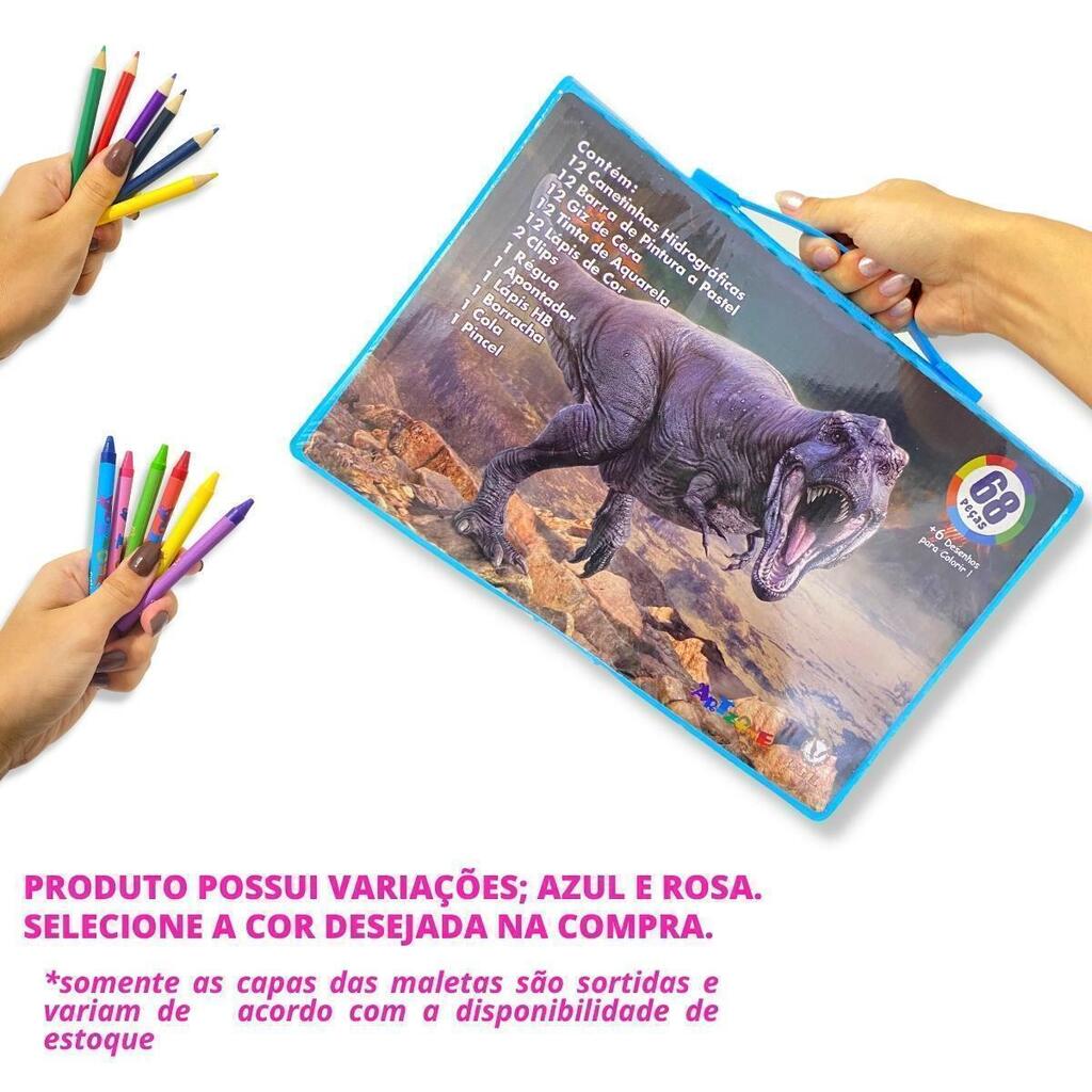 Kit Escolar Maleta de Pinturas de 68 Peças: Estimule a Criatividade c
