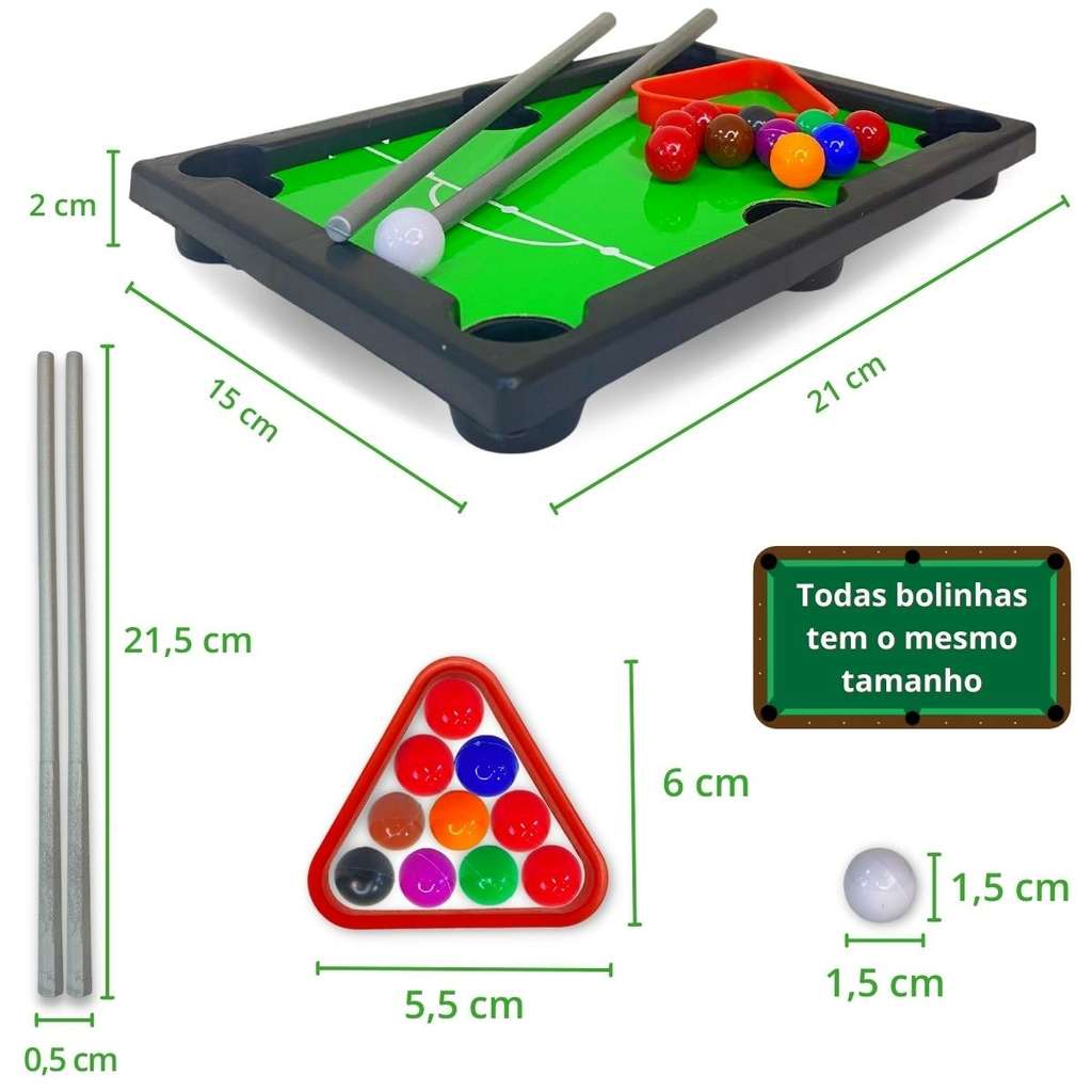 Mesa De Bilhar Snooker Infantil Sinuca Menina ou Menino - Braskit