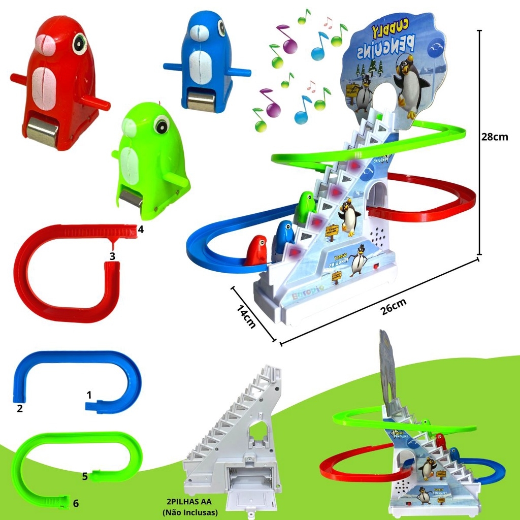 Jogo Pinguim Race com Luz e Som Braskit - Up Brinquedos