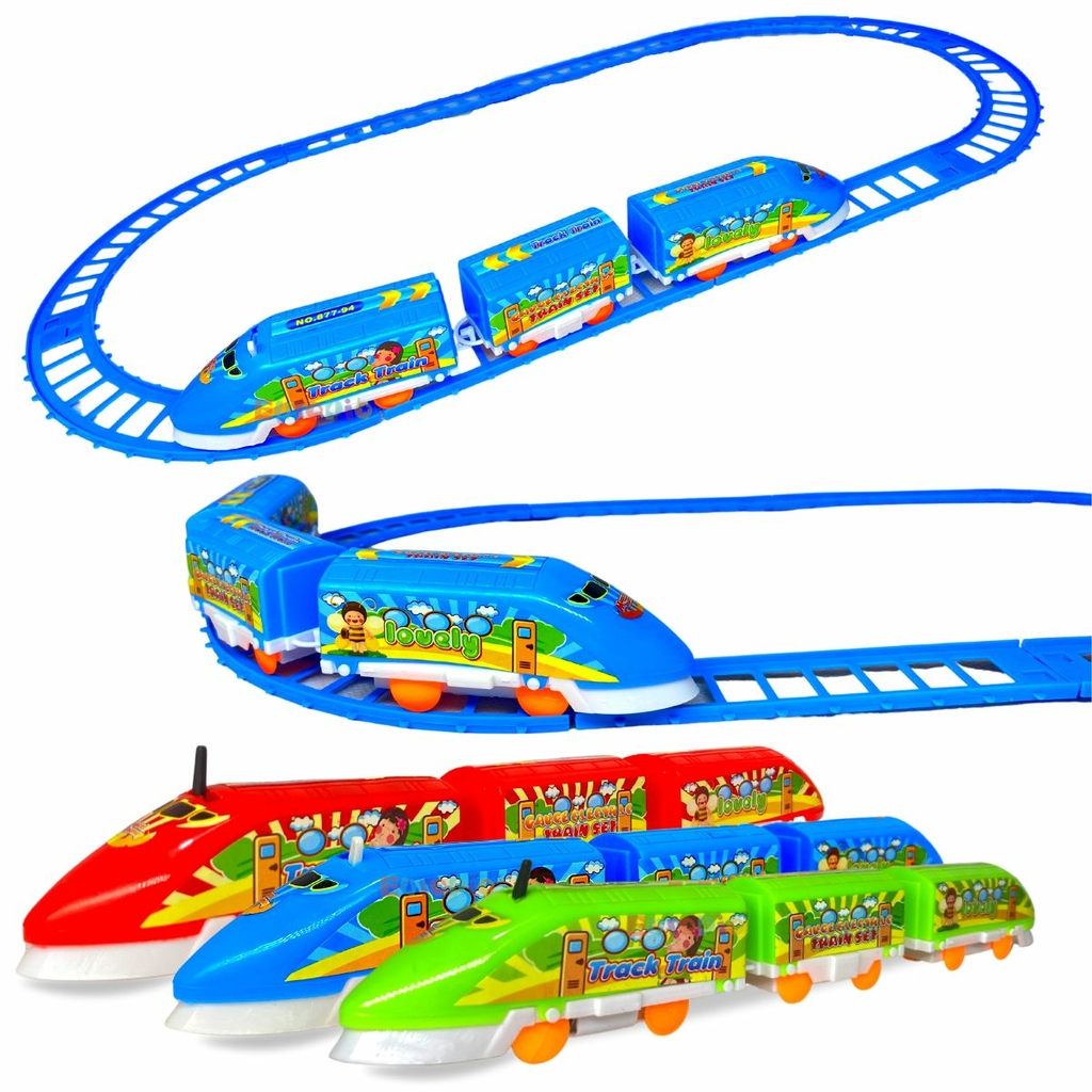 Brinquedo Trenzinho Trem Locomotiva Com Trilhos Infantil