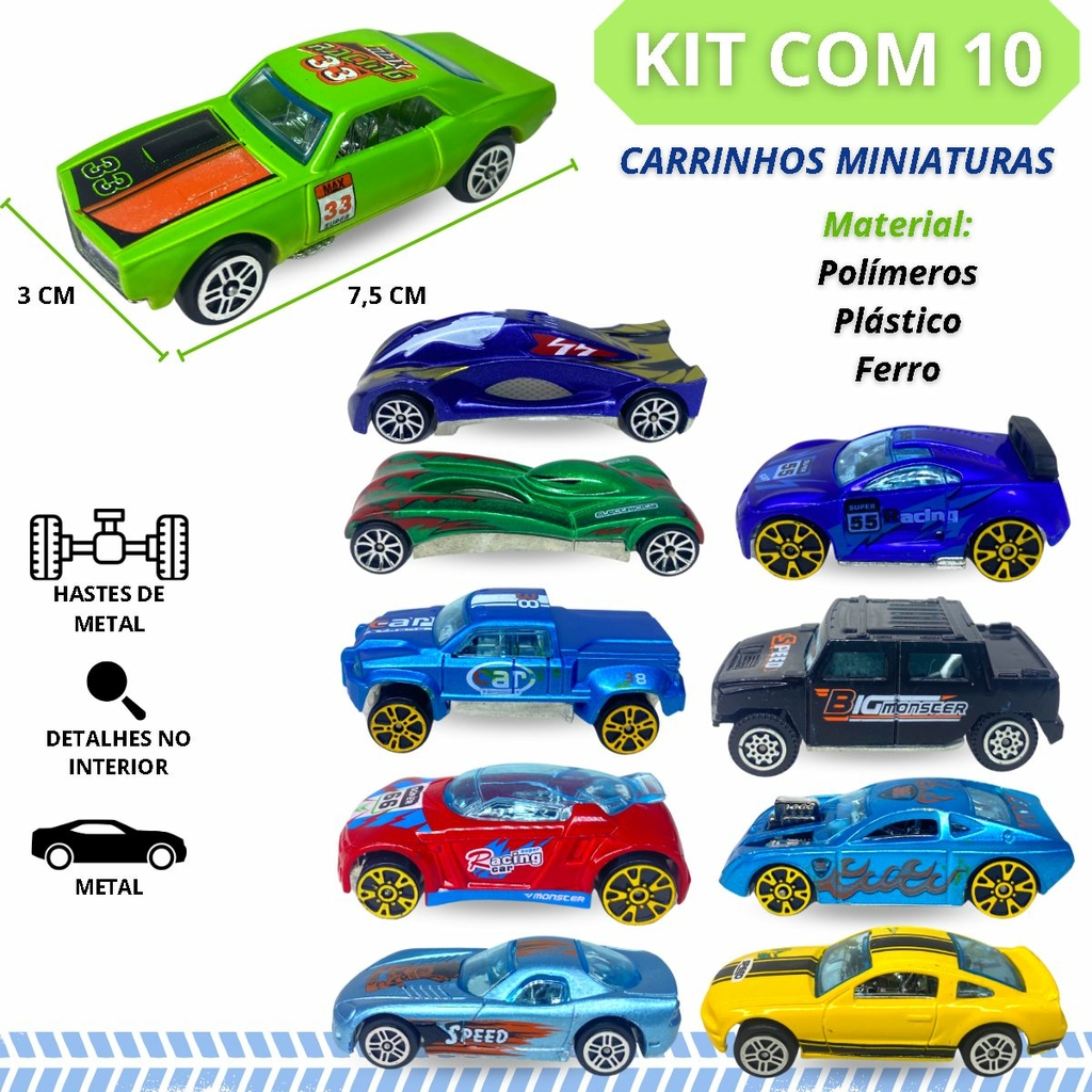 Hot Wheels Carrinho Matel Kit 3 Miniaturas Brinquedo Veículo
